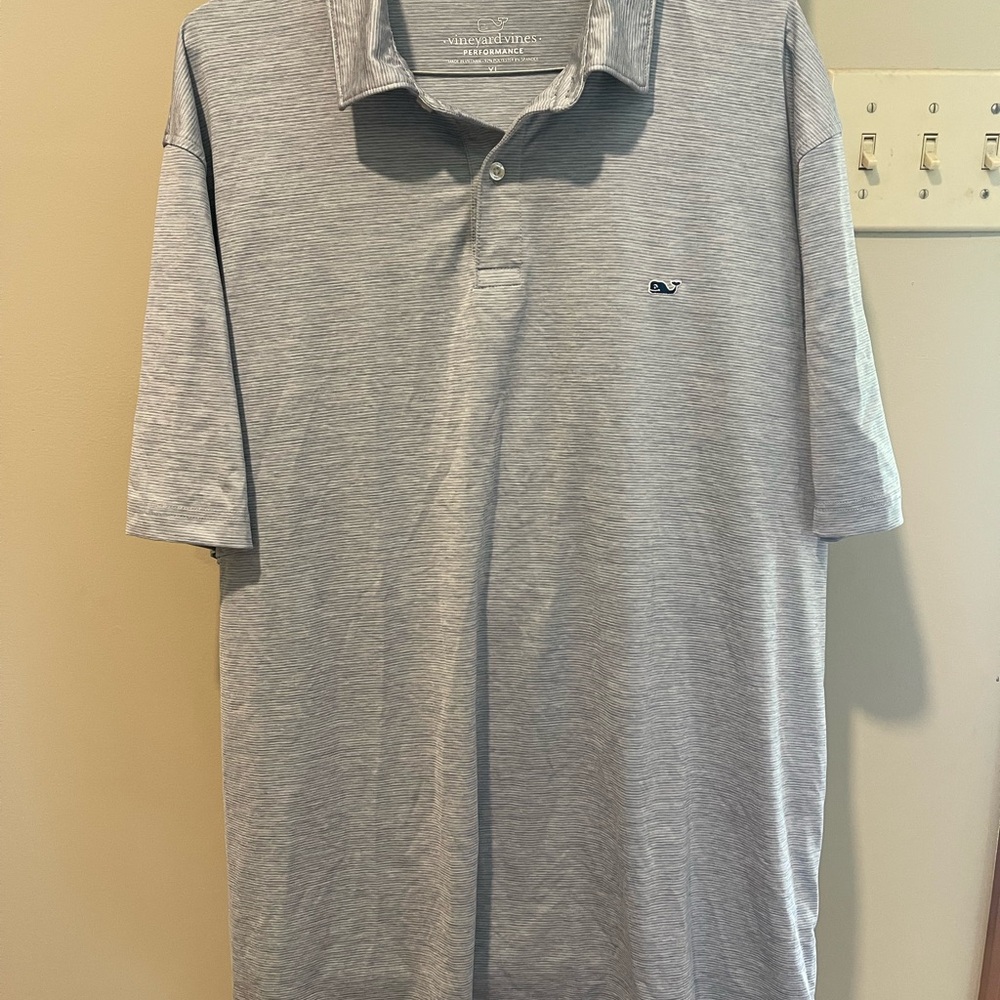 Vineyard Vines Gray Polo Shirt Classic Style